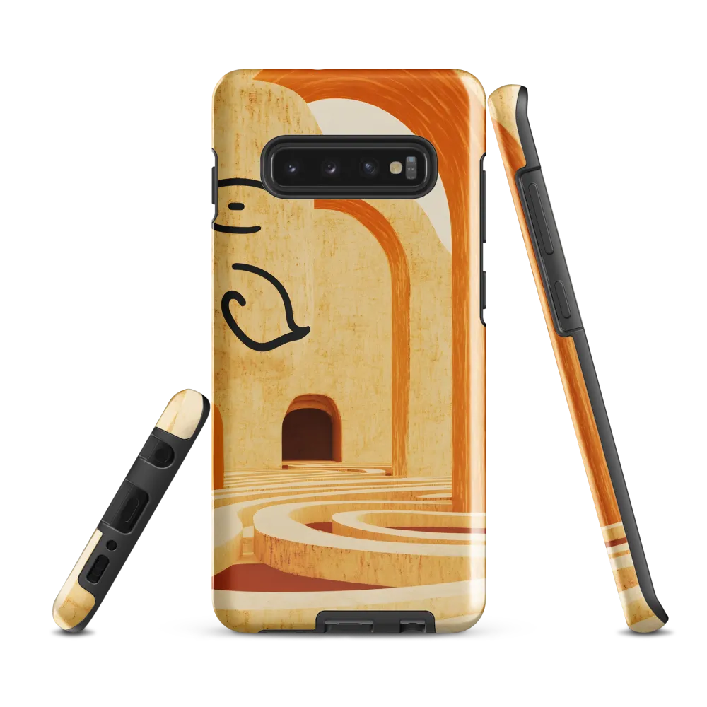 Whimsical Arches in a Beige Dreamscape | Phone Case |  S10 Plus | Tough Case | Glossy