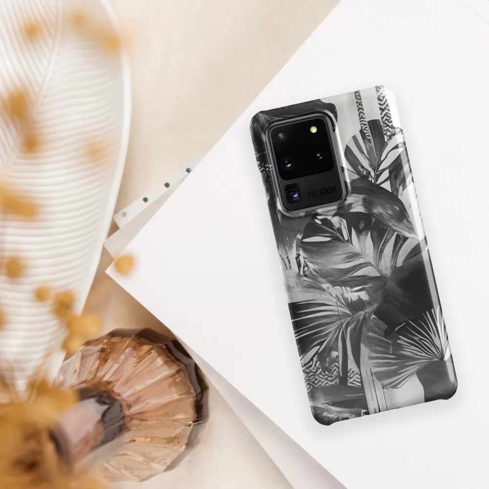 Monochrome Serenity in Tropical Foliage