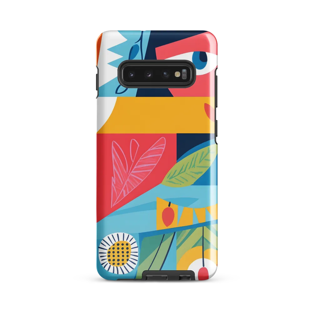 Vibrant Geometric Visage | Phone Case |  S10 Plus | Tough Case | Glossy