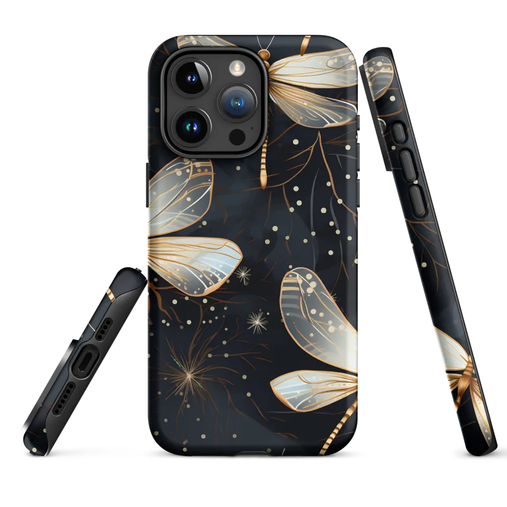 Ethereal Dance: Dragonflies in a Midnight Garden