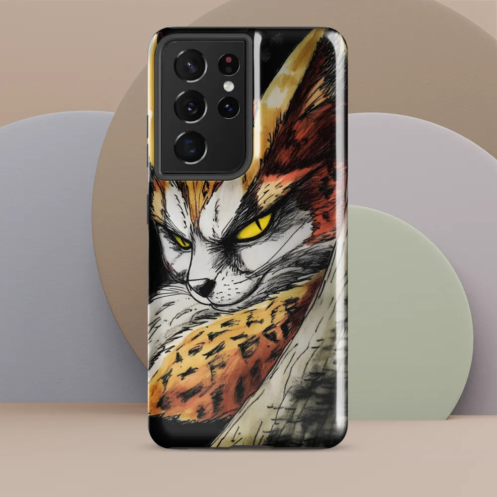 Fierce Gaze of the Wild Cat