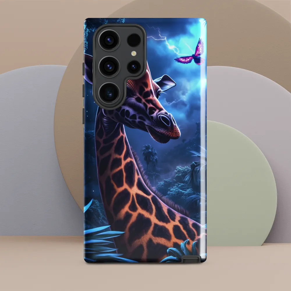 Mystical Giraffe in Twilight Jungle