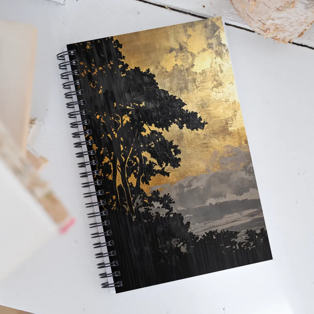 Golden Serenity | Spiral Notebook