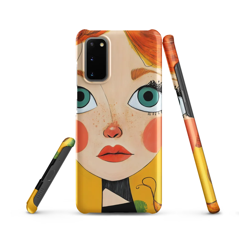 Whimsical Portrait of a Girl | Phone Case |  S20 | Snap Case | Matte