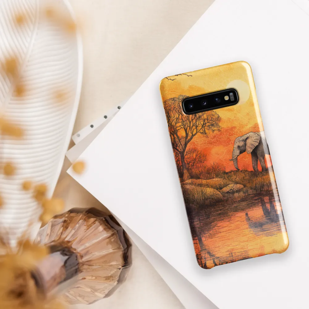 Elephant's Serenity at Dusk | Phone Case |  S10 Plus | Snap Case | Glossy