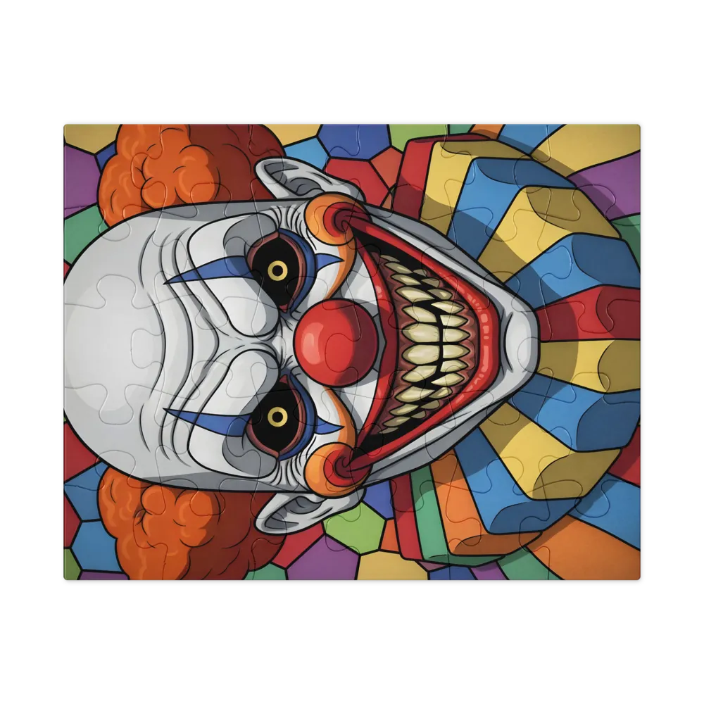 Sinister Clown 
 Jigsaw Puzzle in Tin Box