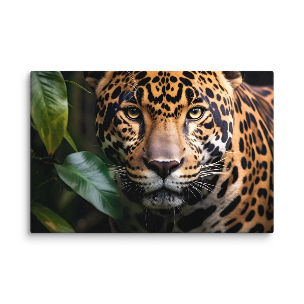 The Intensity of Nature: A Jaguar’s Gaze | Canvas | 20″×30″