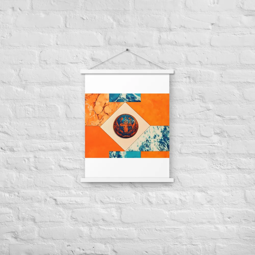 Harmonious Encounters: Abstract Geometry | Poster With White Wood Hanger | 18″×24″