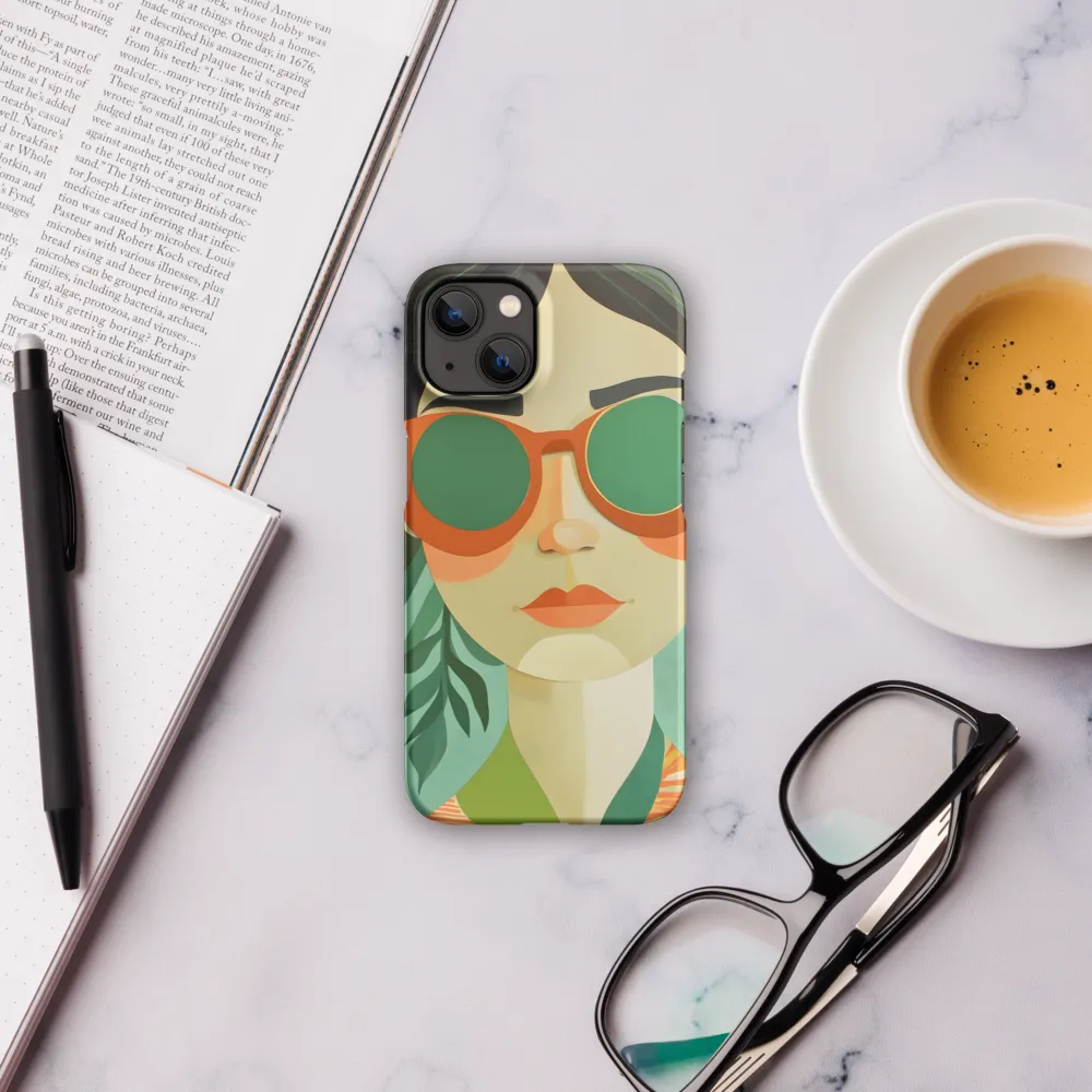 Bold Serenity: A Modern Portrait | Phone Case |  13 | Snap Case | Matte