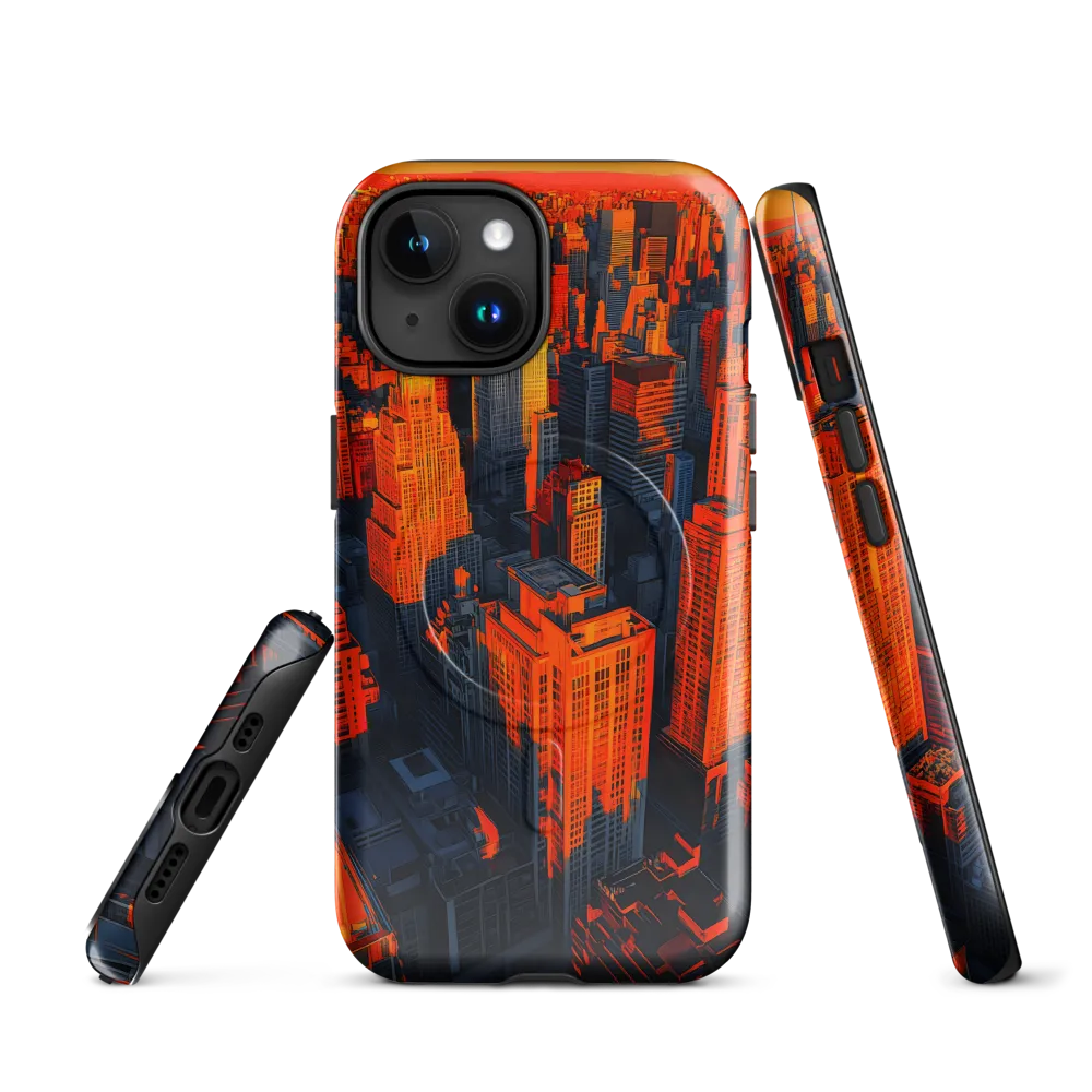 Urban Dawn: A Digital Ode to Skyscrapers | Phone Case |  15 | MagSafe® Tough Case | Glossy