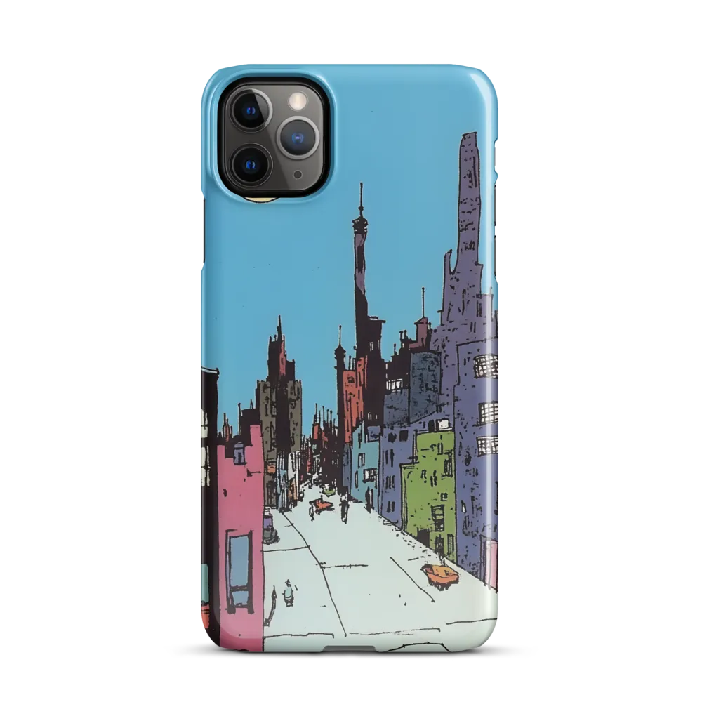 Vibrant Cityscape under the Moon | Phone Case |  11 Pro Max | Snap Case | Glossy