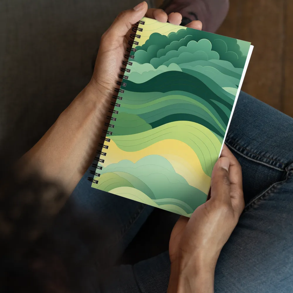 Serenity in Green | Spiral Notebook