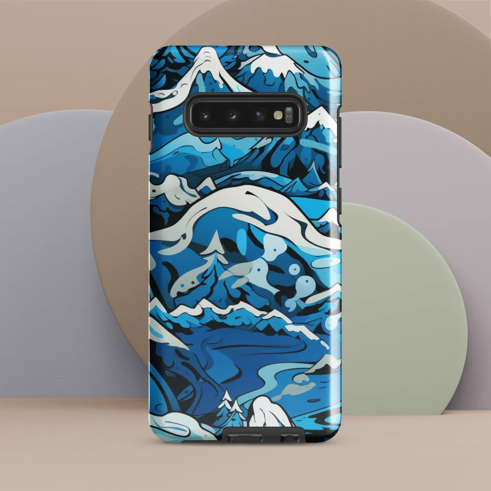 Frozen Harmony: A Blue Mountain Odyssey | Phone Case |  S10 Plus | Tough Case | Glossy