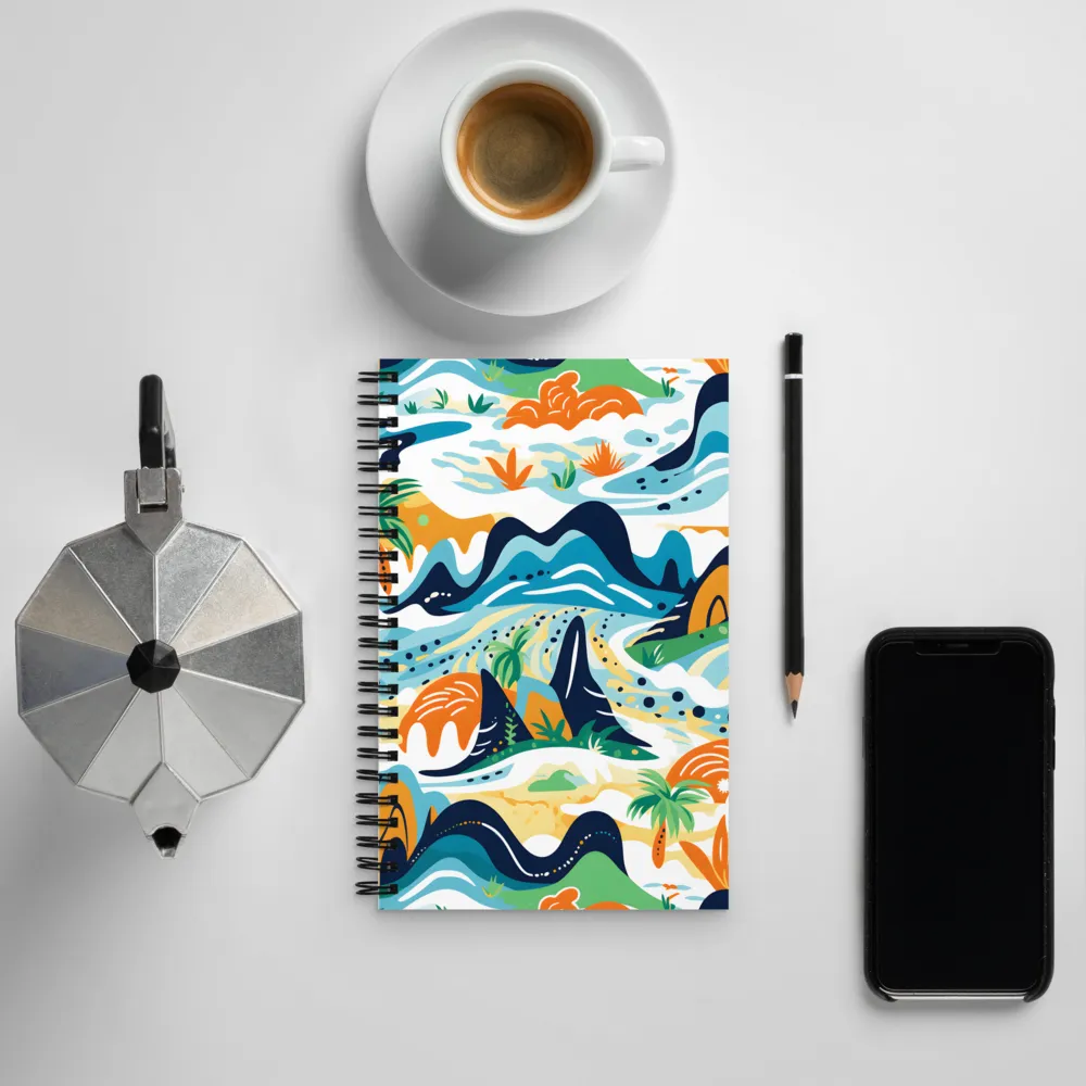 Abstract Tropical Landscape | Spiral Notebook