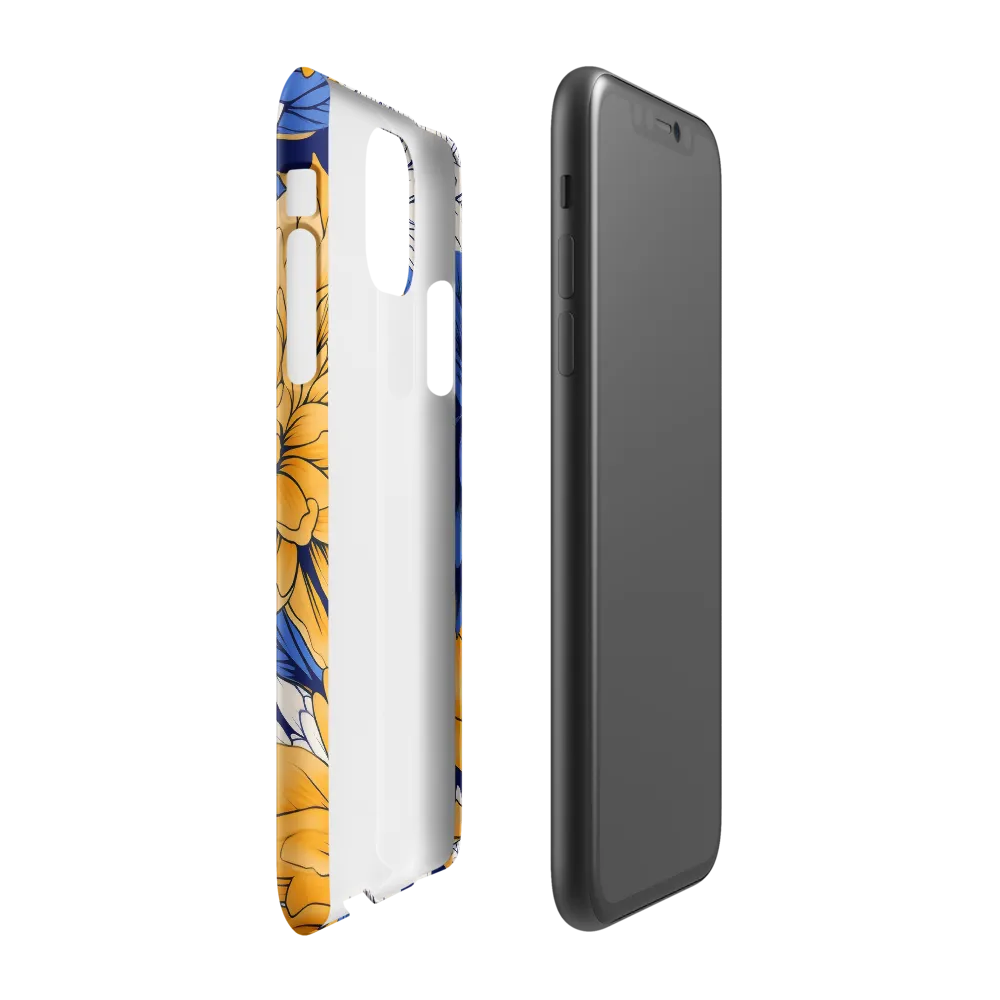 Floral Harmony in Blue and Yellow