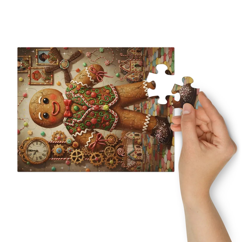Gingerbread Gentleman 
 Jigsaw Puzzle in Tin Box