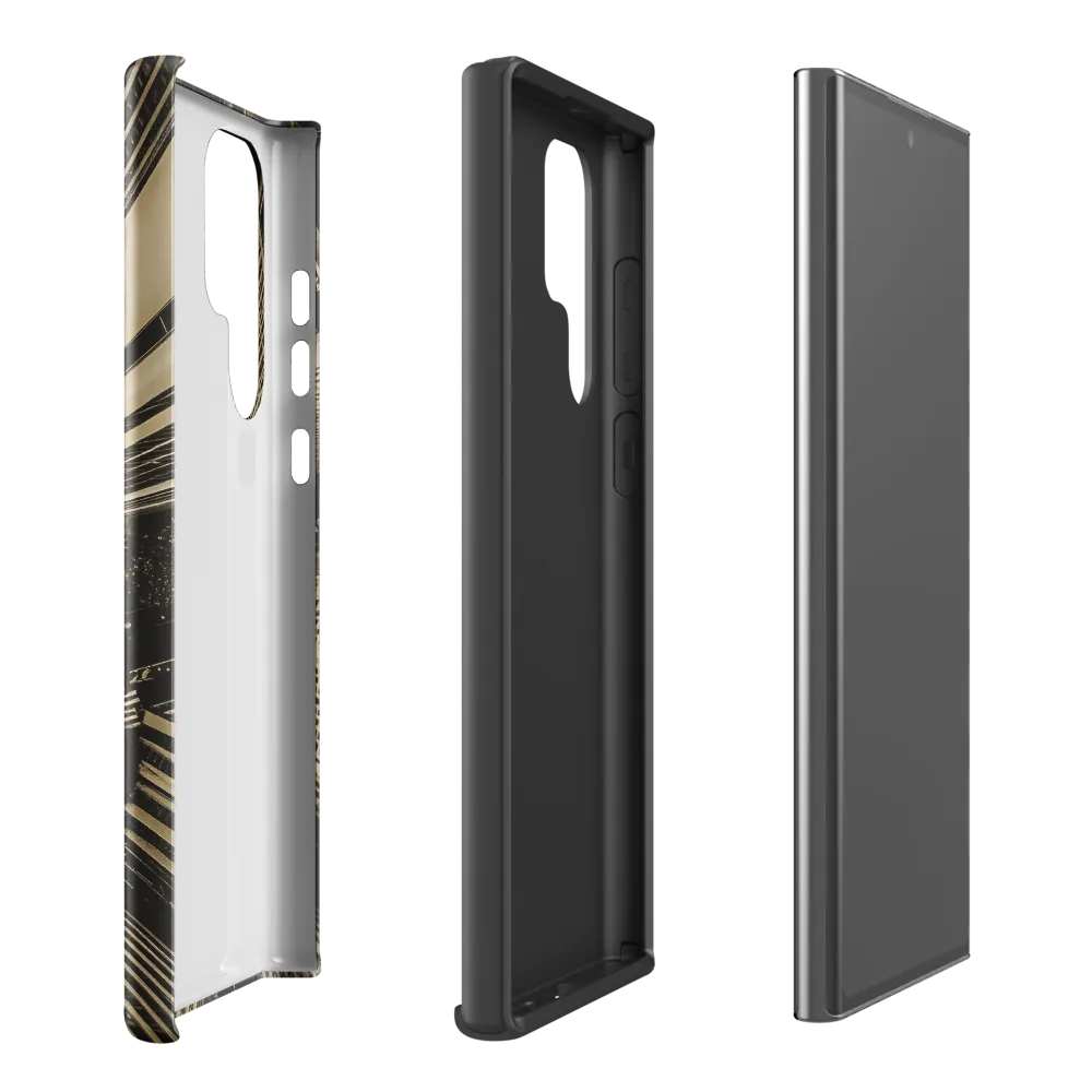 Urban Symphony: Aerial Perspective of City Life | Phone Case |  S22 Ultra | Tough Case | Glossy