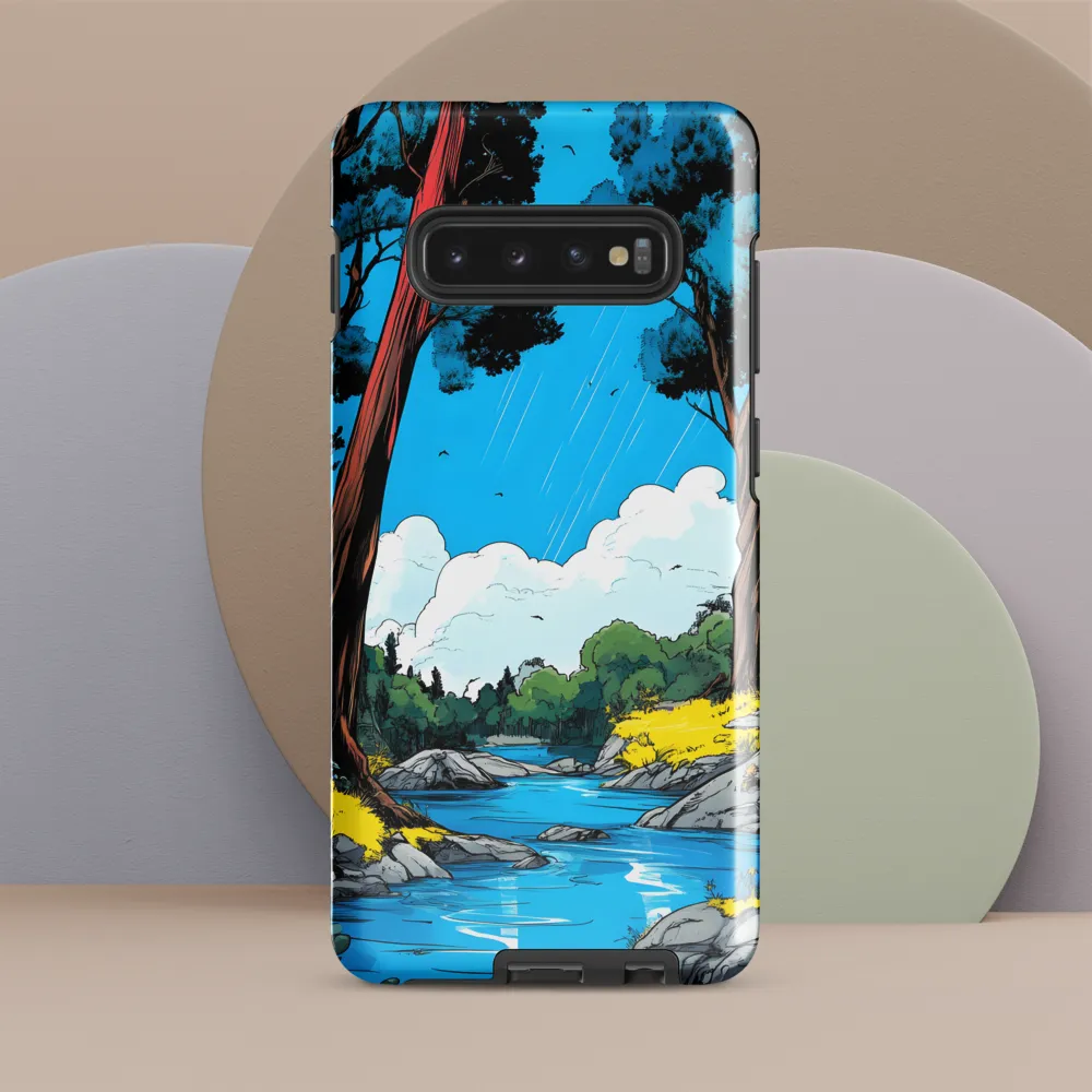 Tranquil River in a Comic Landscape | Phone Case |  S10 Plus | Tough Case | Glossy