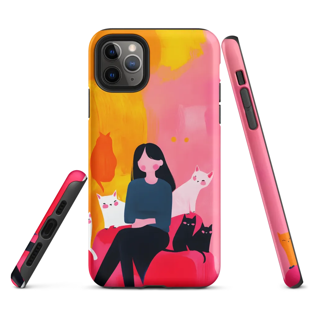 Whimsy in Feline Company | Phone Case |  11 Pro Max | Tough Case | Matte