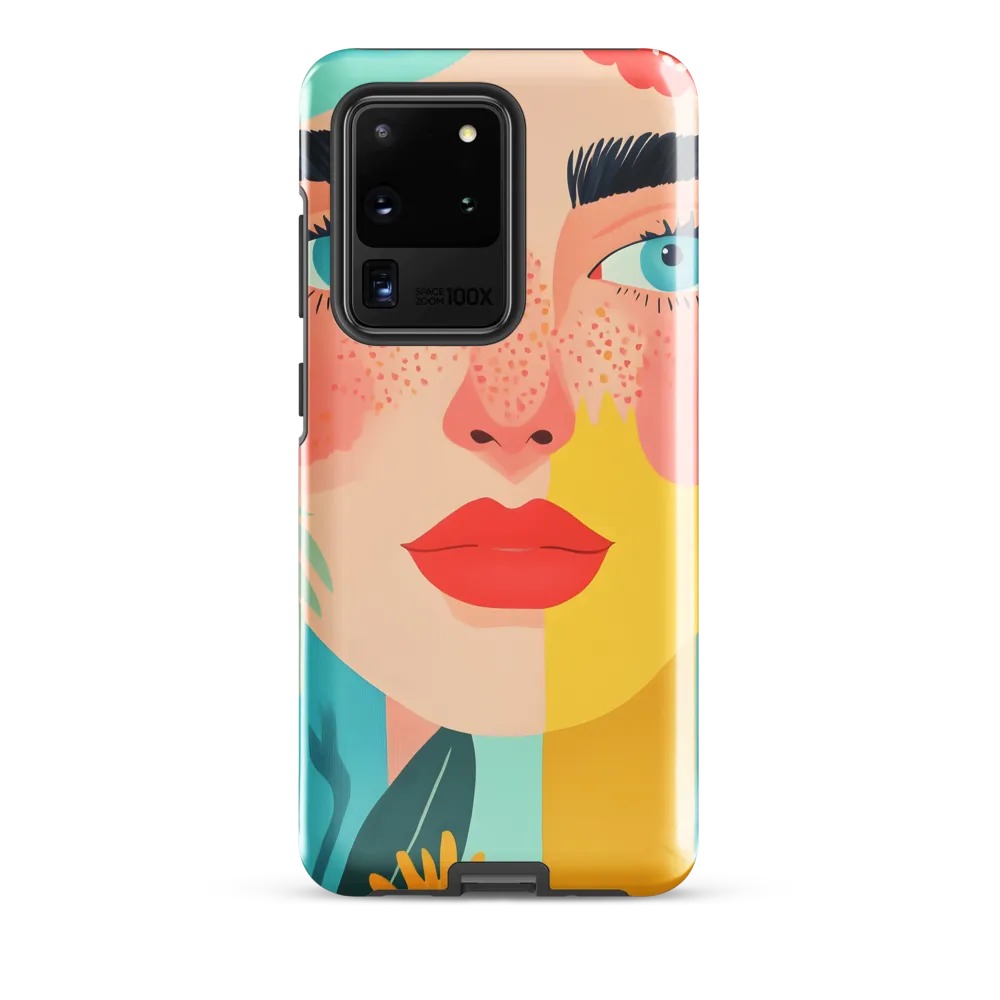 Floral Serenity: A Modern Portrait