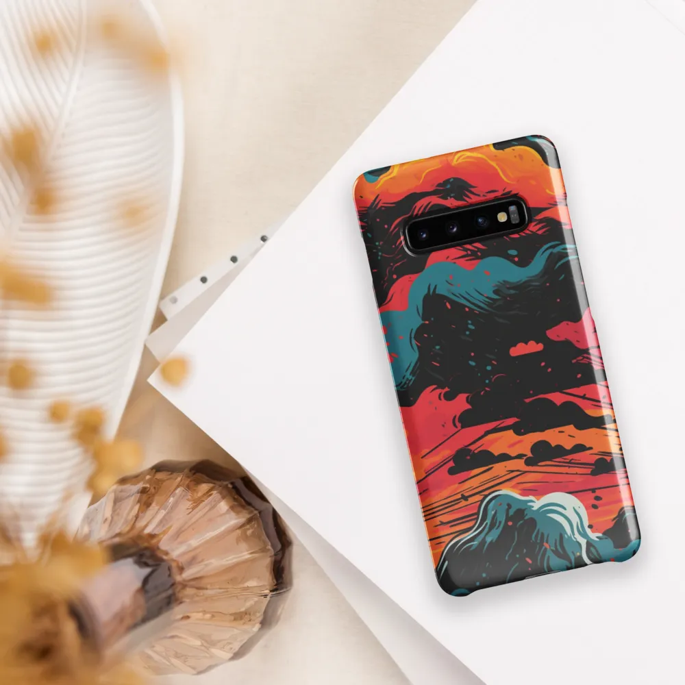 Ethereal Twilight: A Dramatic Landscape in Motion | Phone Case |  S10 Plus | Snap Case | Glossy