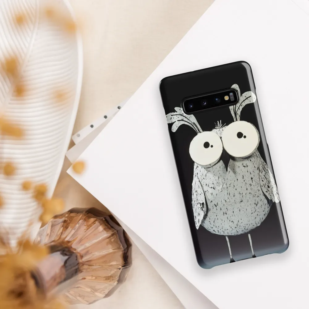 Whimsical Owl in Paper Cutout | Phone Case |  S10 Plus | Snap Case | Glossy