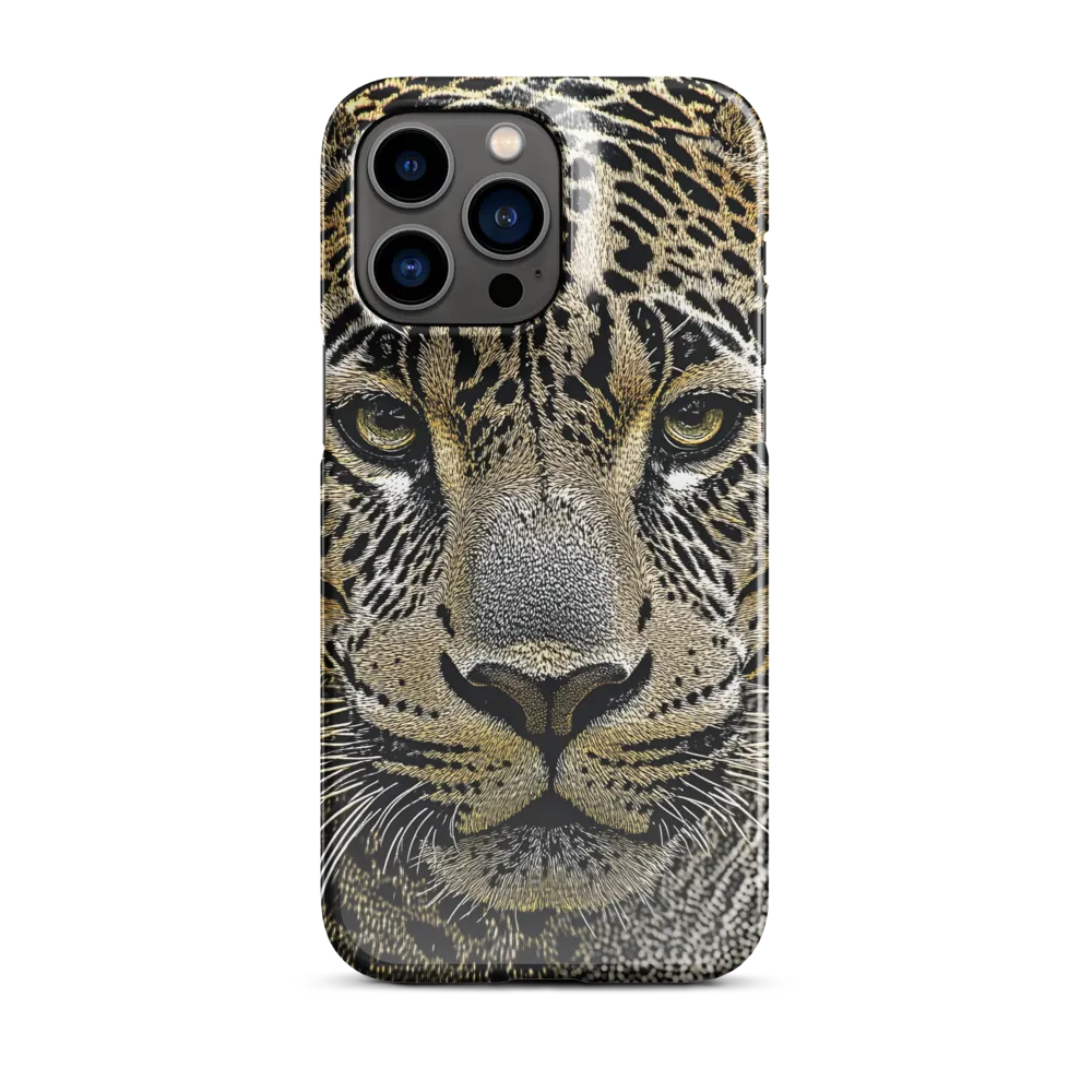 The Majestic Gaze: Portrait of a Leopard | Phone Case |  14 Pro Max | Snap Case | Glossy