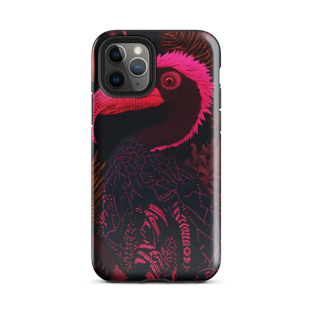 Tropical Echoes: A Modern Avian Portrait | Phone Case |  11 Pro | Tough Case | Glossy