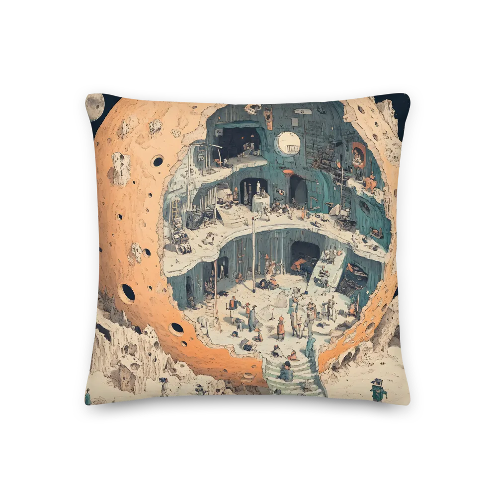 The Hollow Sphere: A Surreal Haven | Pillow | 18″×18″