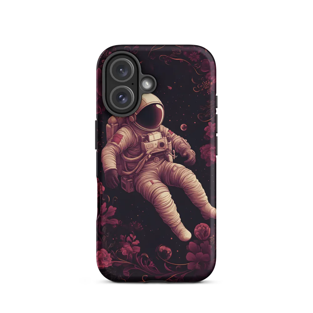 Cosmic Bloom: An Astronaut's Journey | Phone Case