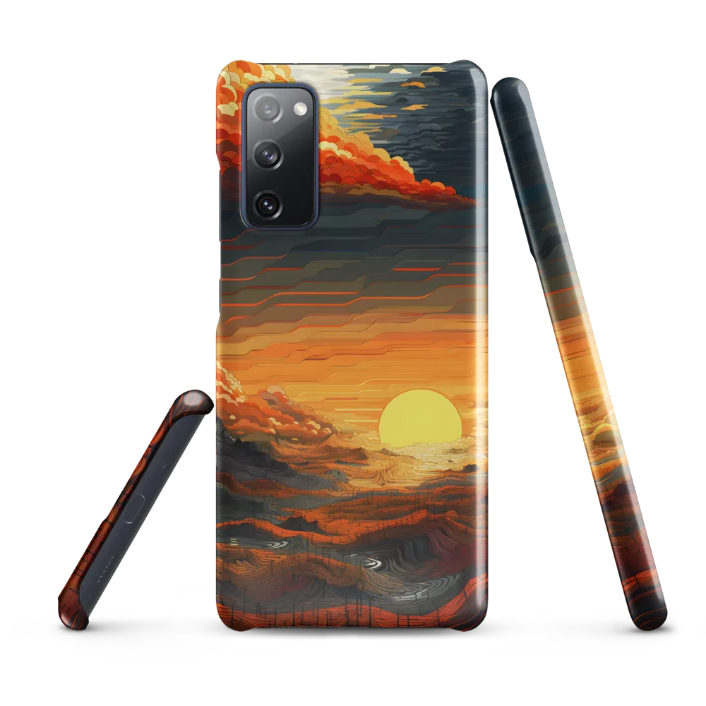 Ethereal Sunset: A Serene Landscape in Flowing Forms