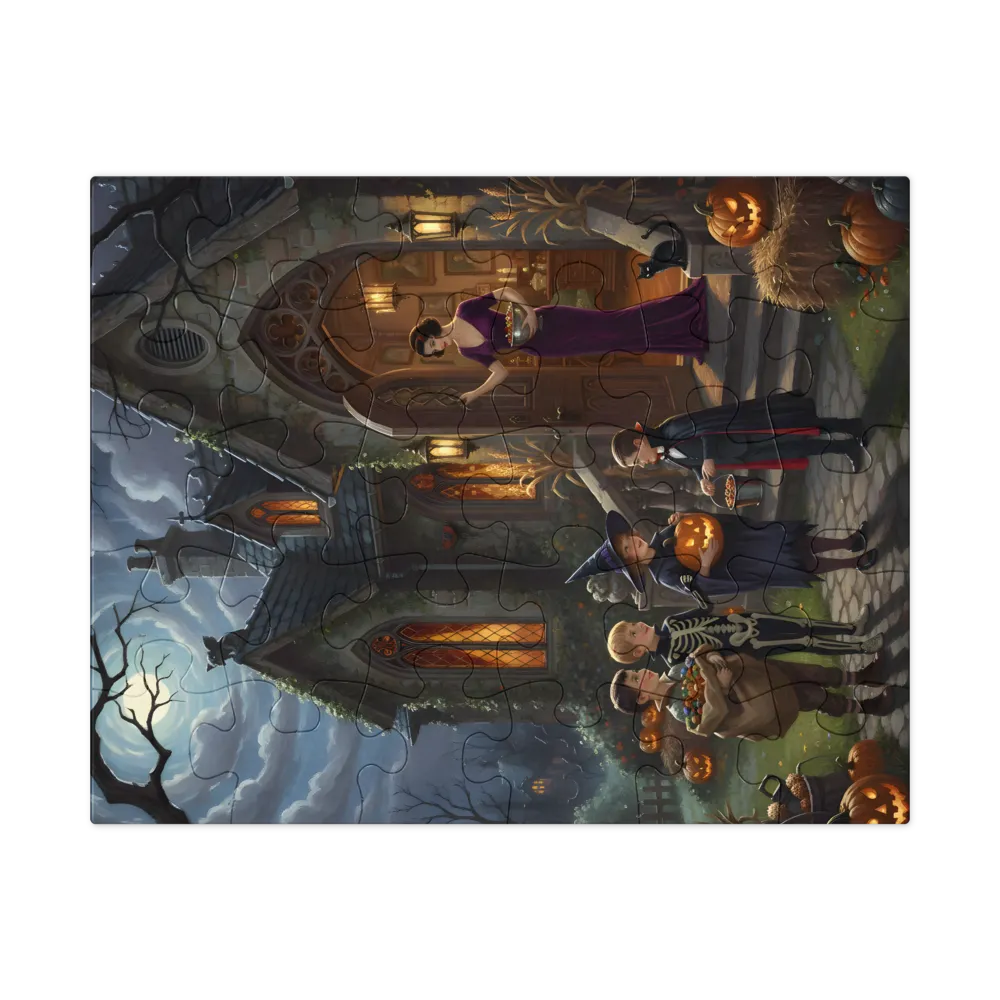 Moonlit Manor 
 Jigsaw Puzzle in Tin Box