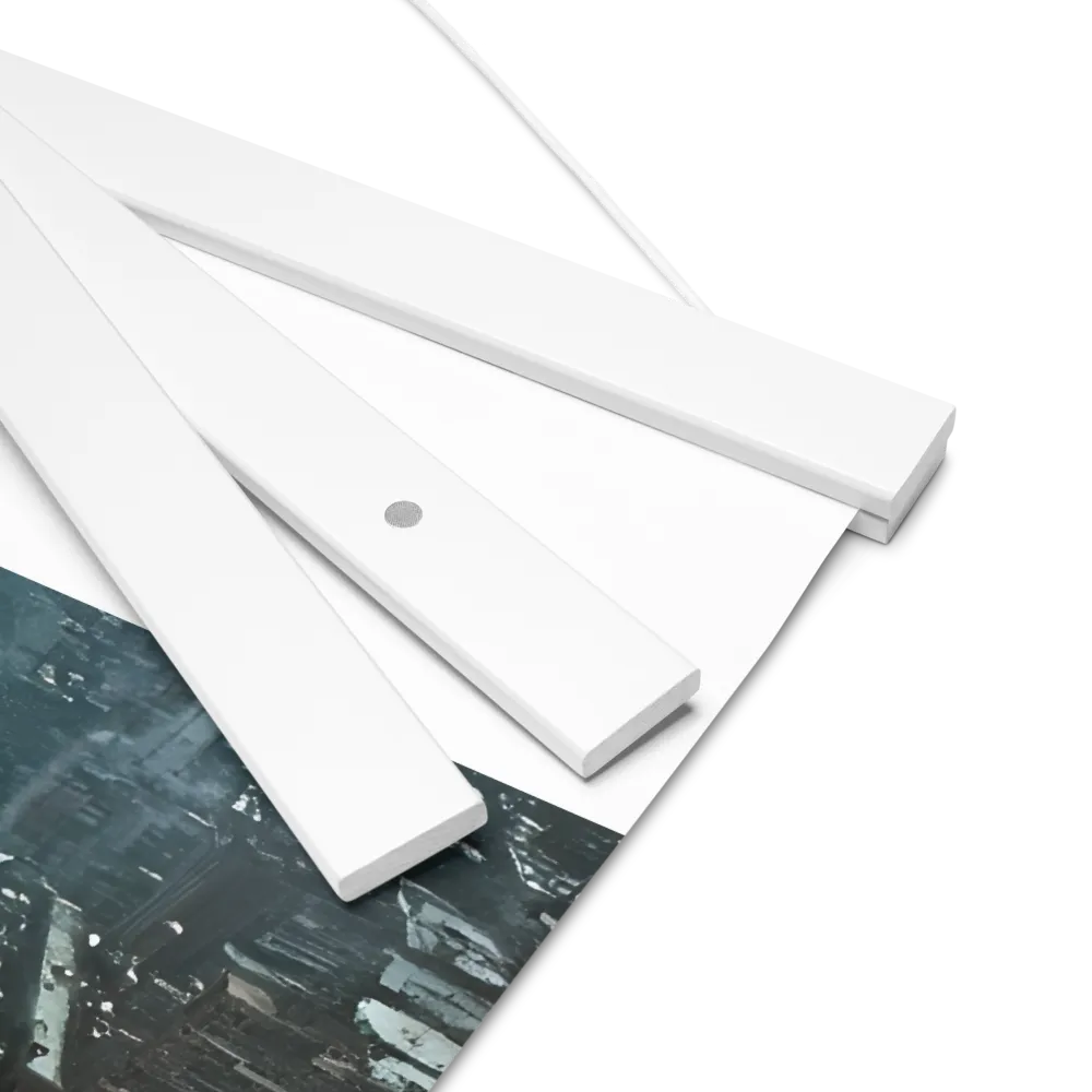 Aerial Symphony of Urban Life | Poster With White Wood Hanger | 16″×20″