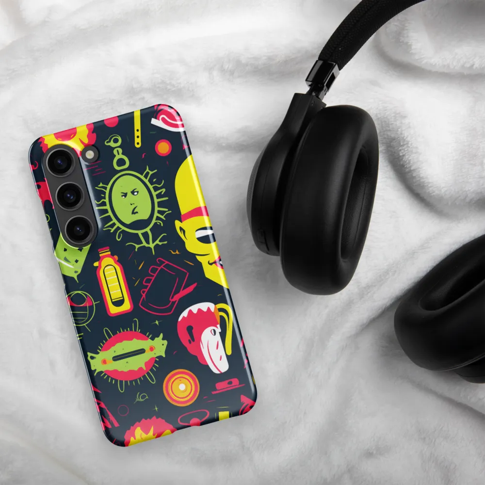 Neon Revelry: A Quirky Exploration of Modern Pop Art | Phone Case |  S23 | Snap Case | Glossy