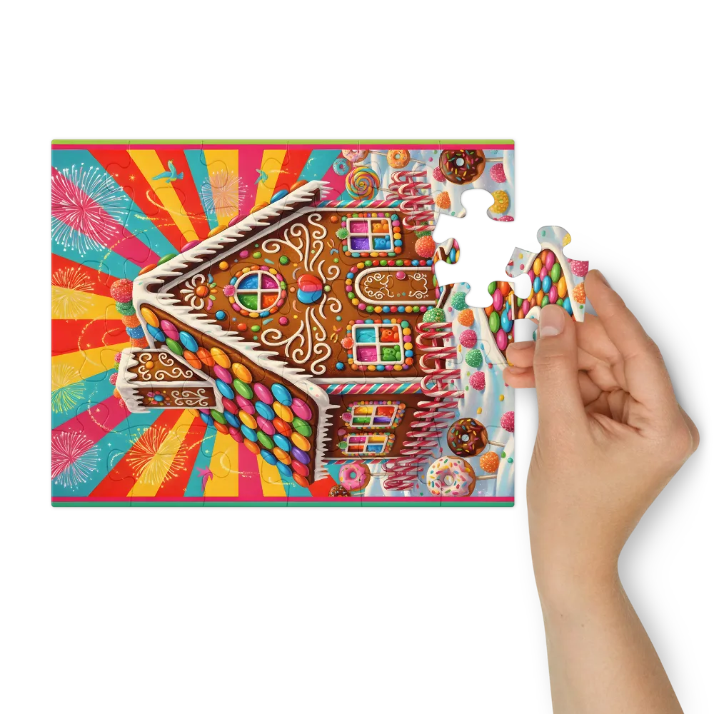 Gingerbread Cottage 
 Jigsaw Puzzle in Tin Box