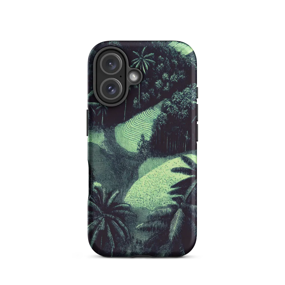 Harmony in Green: A Surreal Landscape | Phone Case