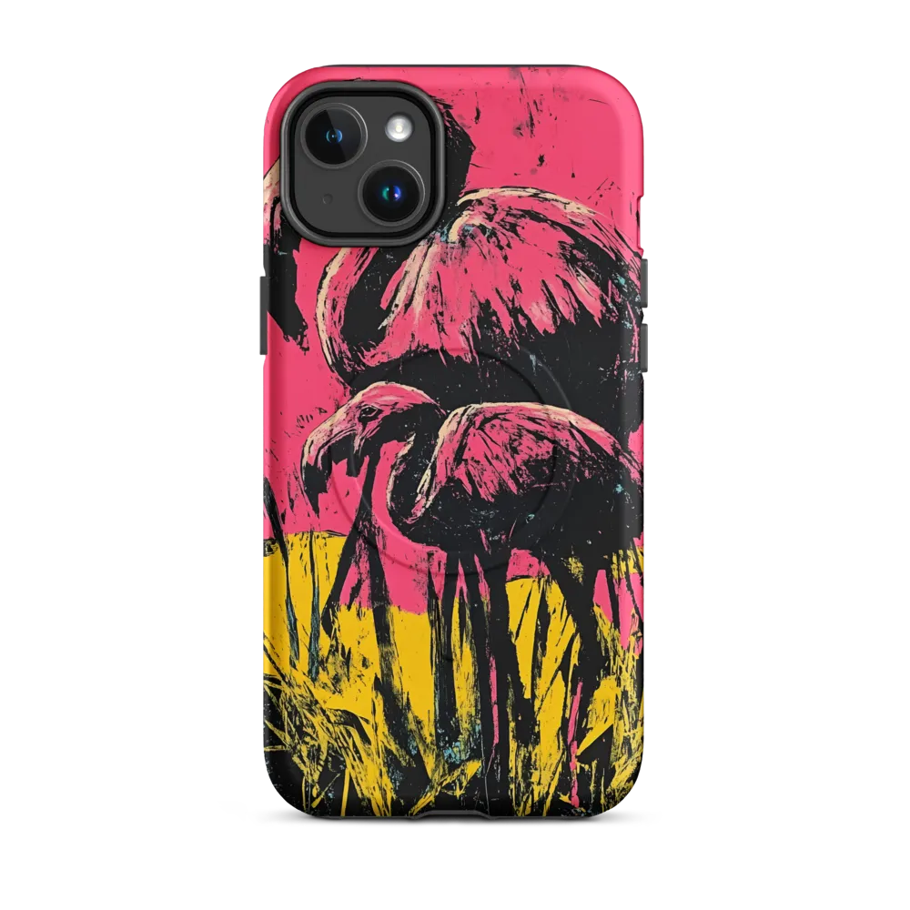 Flamingo Duet: A Pop Art Expression
