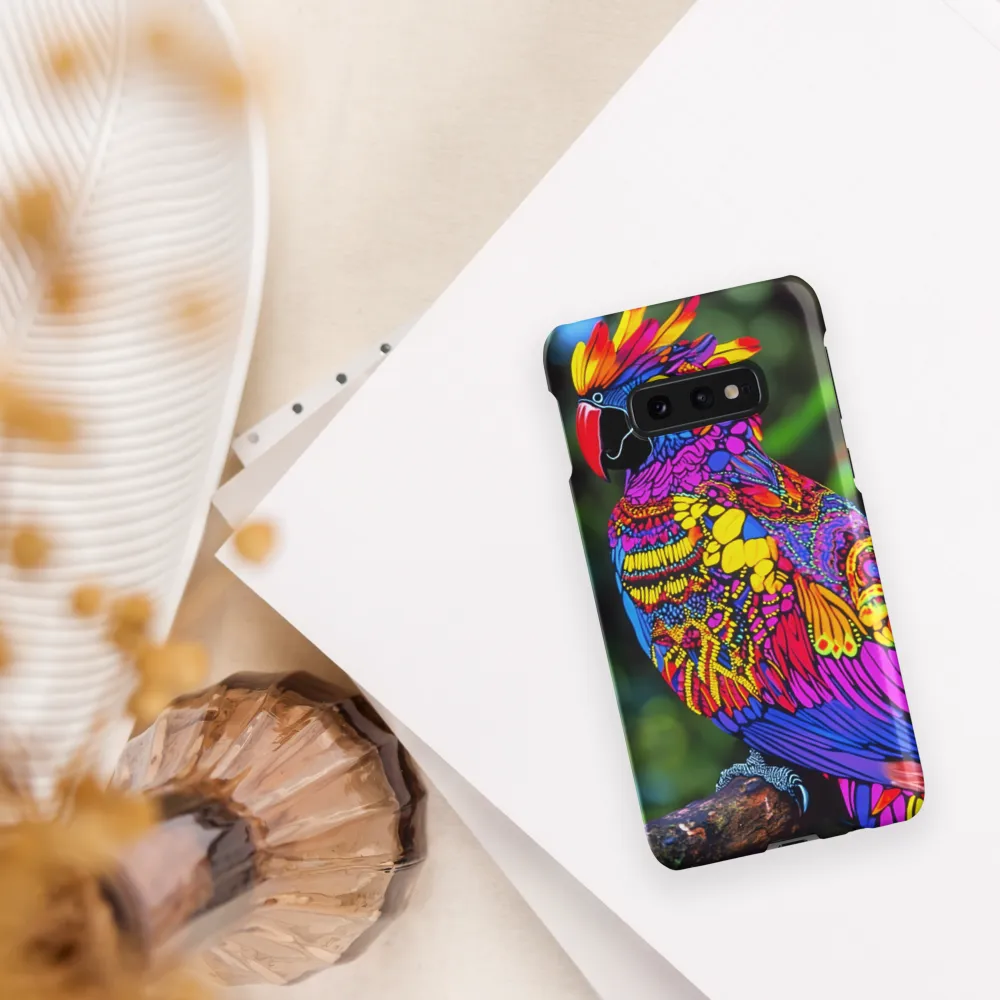 Vibrant Psychedelic Parrot | Phone Case |  S10e | Snap Case | Matte