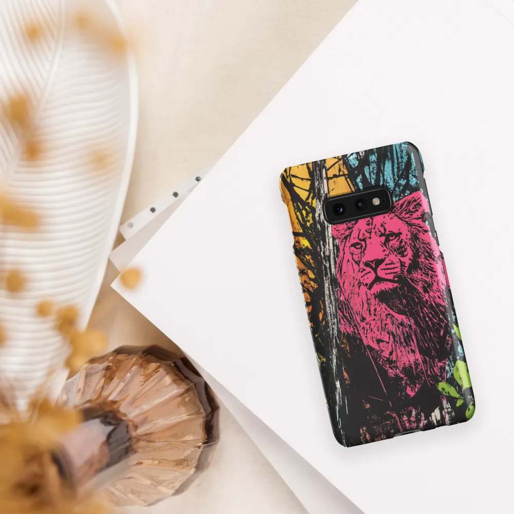 Fierce Vibrance: The Pink Lion | Phone Case |  S10e | Snap Case | Matte