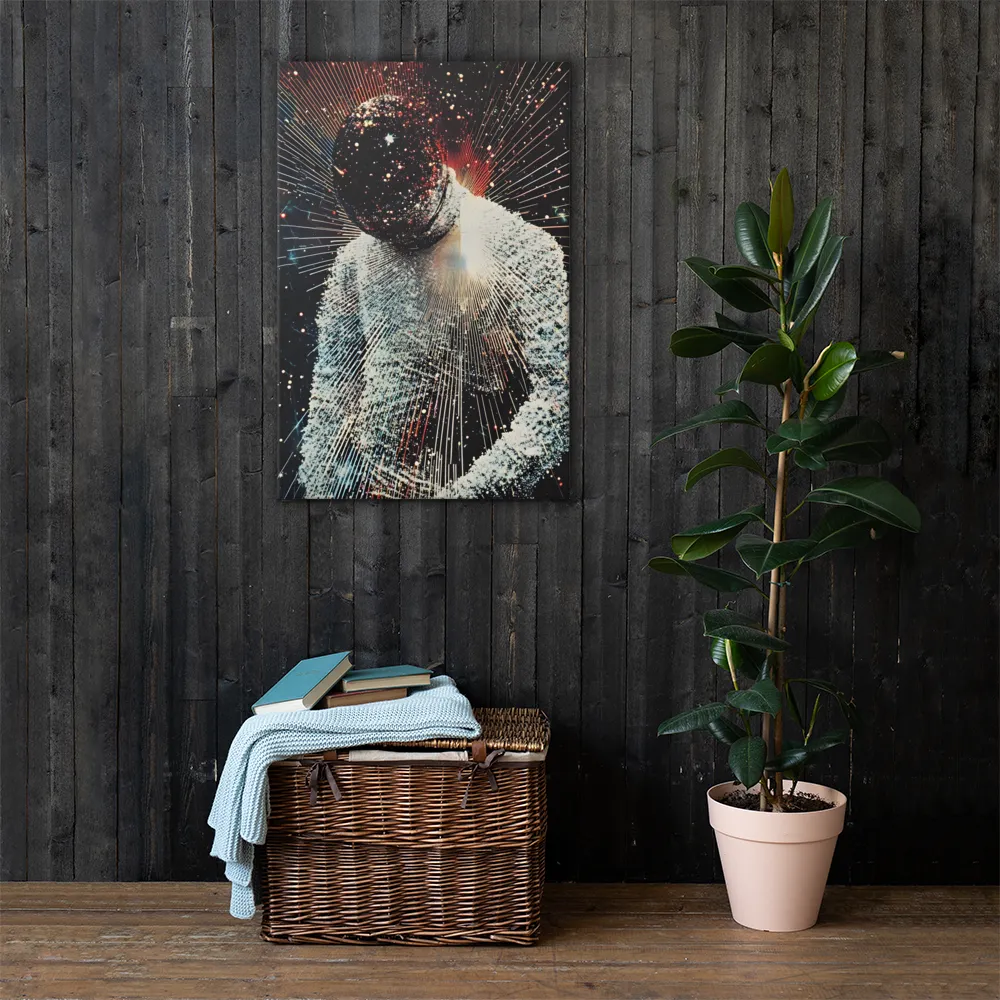 Ethereal Astronaut: A Journey Through the Cosmos | Canvas | 24″×36″