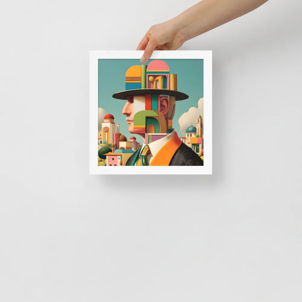 Architectural Profile 
 Poster with White Frame | 10″x 10″