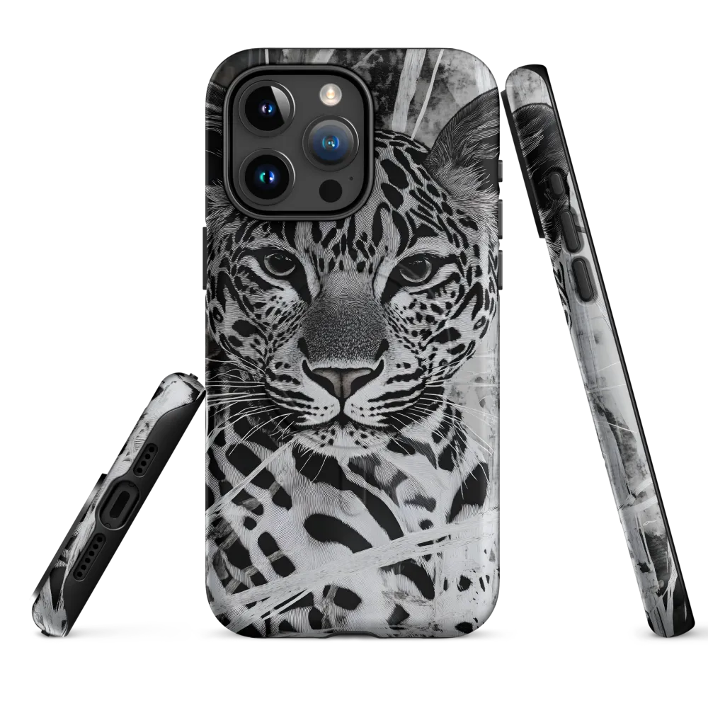 Majestic Gaze: The Leopard's Portrait | Phone Case |  15 Pro Max | MagSafe® Tough Case | Matte