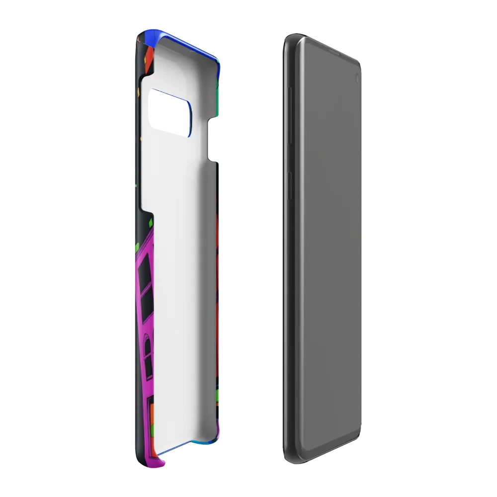 Neon Dreamscape: A Futuristic City at Dusk | Phone Case |  S10 Plus | Snap Case | Glossy