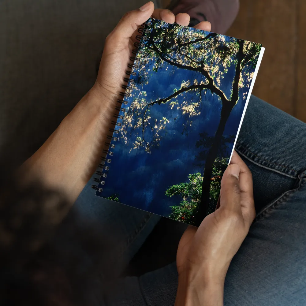 Whispers of Nature: The Silhouette of Serenity | Spiral Notebook