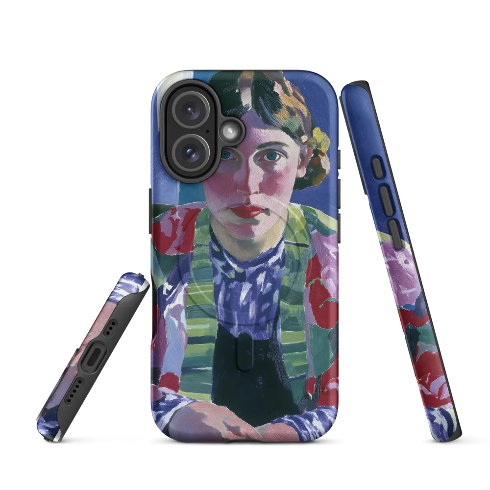 Vibrant Gaze: A Modernist Portrait