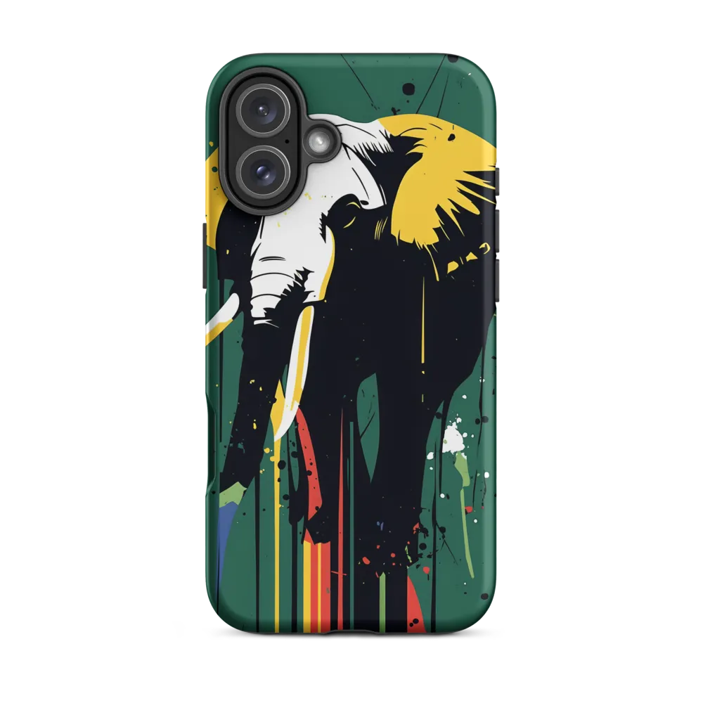 Majestic Minimalism: The Colorful Elephant