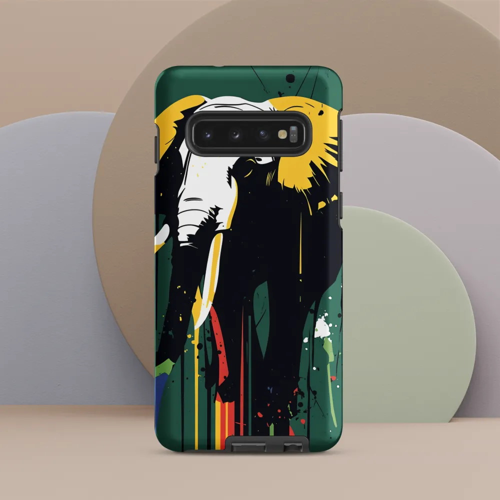 Majestic Minimalism: The Colorful Elephant