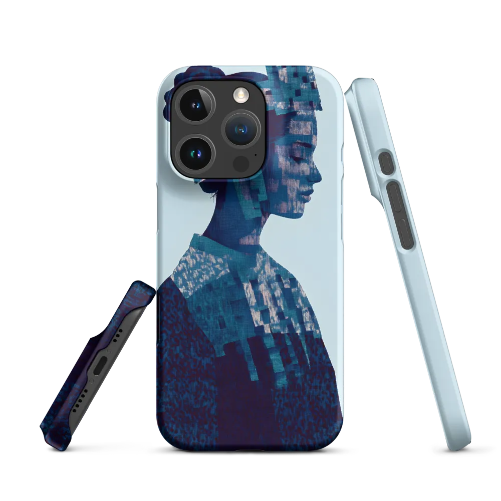 Digital Portrait in Abstract Blue