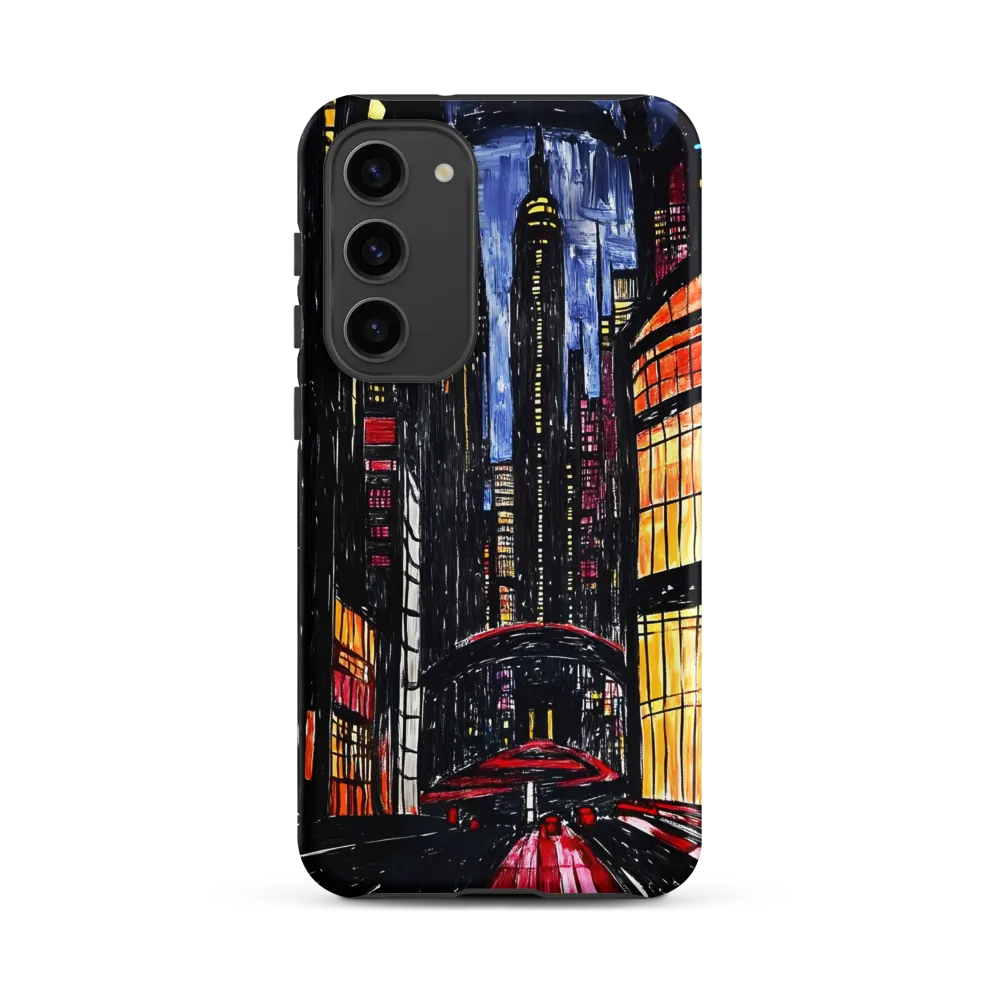 Nocturnal Avenue in Ink and Red