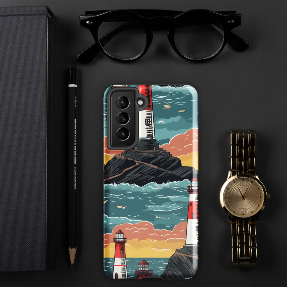 Lighthouses in a Whimsical Ocean
